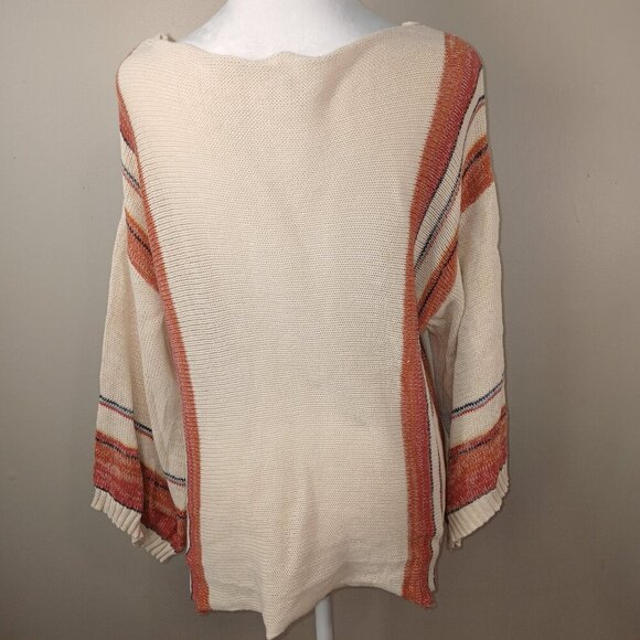 BY TOGETHER COLLECTION SWEATER, DROPPED SHOULDERS, BOHO LOOK, WOMENS SIZE MED - Picture 3 of 6